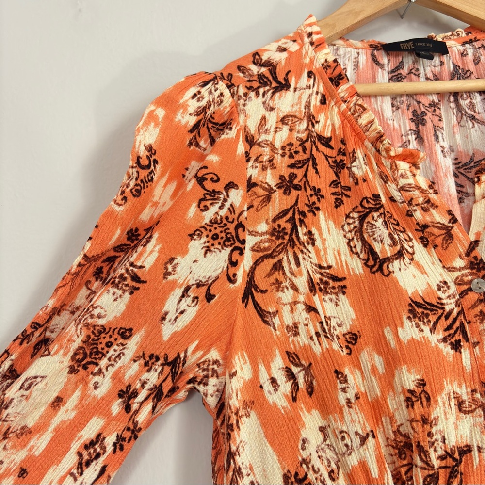 Floral Orange Midi Dress - Picture 14 of 16